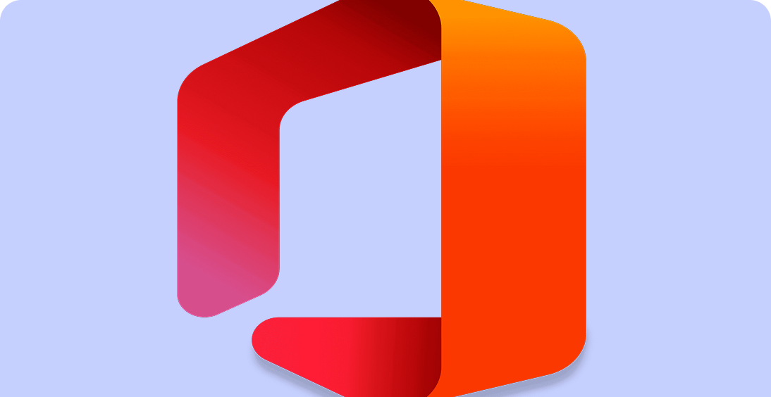 Stylized logo with gradient colors